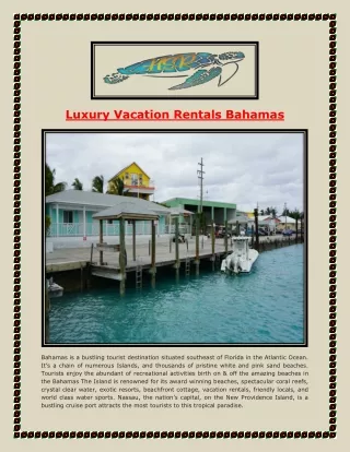 Luxury Vacation Rentals Bahamas