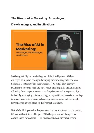 The Rise of AI in Marketing