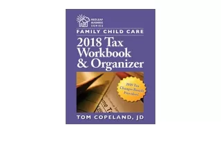 Download PDF Family Child Care 2018 Tax Workbook and Organizer Family Child Care