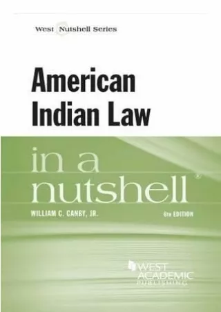 [PDF] DOWNLOAD EBOOK American Indian Law in a Nutshell (Nutshells) full