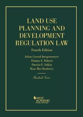 PDF KINDLE DOWNLOAD Land Use Planning and Development Regulation Law (Hornb