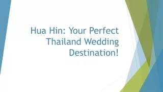 Hua Hin Your Perfect Thailand Wedding Destination