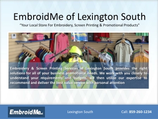 Embroidery Lexington ky, promotional products lexington ky