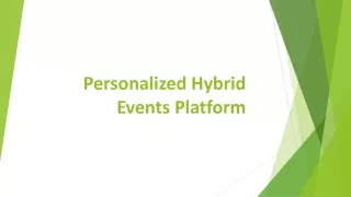 Personalized Hybrid Events Platform