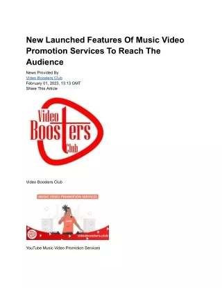 New Launched Features Of Music Video