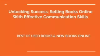 Unlocking Success Selling Books Online With Effective Communication Skills