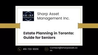 Sharp Asset Estate Planning for Seniors