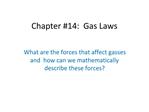 Chapter 14: Gas Laws