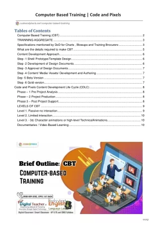 Computer Based Training Code and Pixels