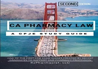 (PDF) CA Pharmacy Law: A CPJE Study Guide Free