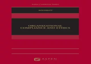 PDF Organizational Compliance and Ethics (Aspen Casebook Series) Android