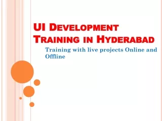 UI Development Course in Hyderabad