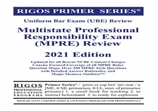 [PDF] Rigos Primer Series Uniform Bar Exam (UBE) Review Multistate Professional