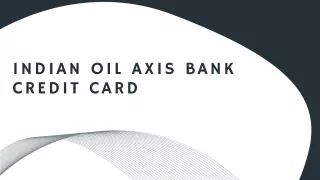 Indian Oil Axis Bank Credit Card