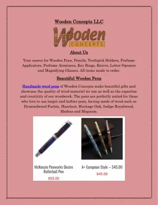 Wooden Pens