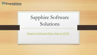 Sapphire Delivered News App for KSTA 