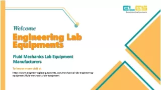 Fluid Mechanics Lab Equipments Manufacturers