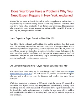 Does Your Dryer Have a Problem_ Why You Need Expert Repairs in New York, explained (1)