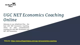 UGC NET Economics Coaching Online