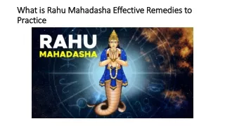 What is Rahu Mahadasha Effective Remedies to Practice