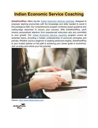 Indian Economic Service Coaching