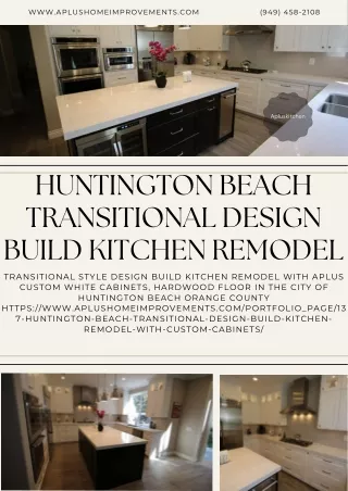 Huntington Beach Transitional Design Build Kitchen Remodel