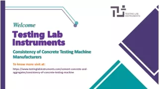 Consistency of Concrete Testing Machine Manufacturers