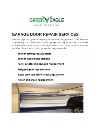 Garage Door Repair, Service & Maintenance Denton, TX