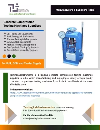 Concrete Compression Testing Machines Suppliers