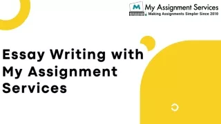 Essay Writing with My Assignment Services