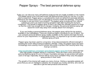 personal defense spray