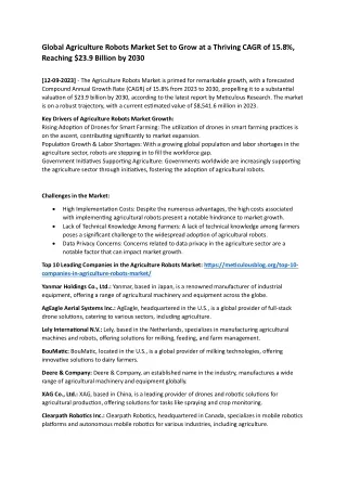 Agriculture Robots Market_Blog