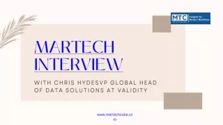 MarTech Interview with Chris Hyde, SVP Global Head of Data Solutions at Validity