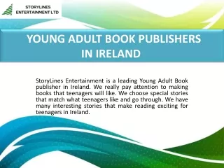 YOUNG ADULT BOOK PUBLISHERS IN IRELAND