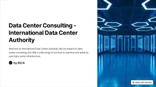 Data Center Consulting - International Data Center Authority