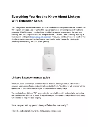 Everything You Need to Know About Linksys WiFi Extender Setup