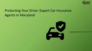 Protecting Your Drive Expert Car Insurance Agents in Maryland