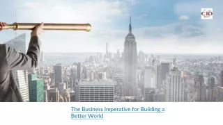 The Business Imperative for Building a Better World