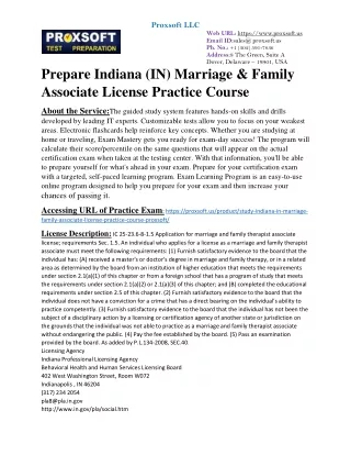Prepare Indiana (IN) Marriage & Family Associate License Practice Course
