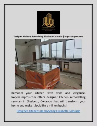 Designer Kitchens Remodeling Elizabeth Colorado | Imperiumpros.com