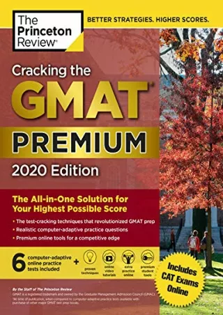 PDF_ Cracking the GMAT Premium Edition with 6 Computer-Adaptive Practice Tests,