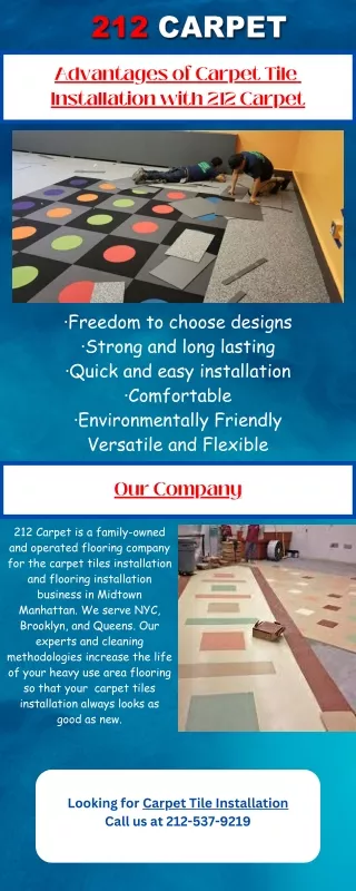 Advantages of Carpet Tile Installation with 212 Carpet
