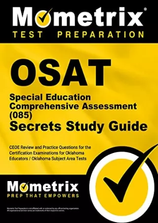 READ [PDF] OSAT Special Education Comprehensive Assessment (085) Secrets Study Guide: