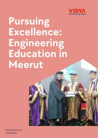 Pursuing Excellence Engineering Education in Meerut