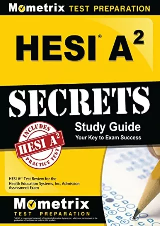 DOWNLOAD/PDF HESI A2 Secrets Study Guide: HESI A2 Test Review for the Health Education