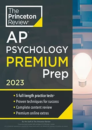 [PDF] DOWNLOAD Princeton Review AP Psychology Premium Prep, 2023: 5 Practice Tests   Complete