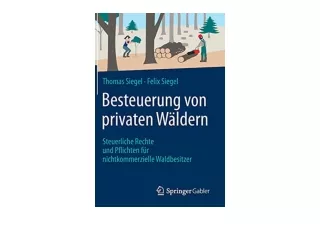 Ebook download Besteuerung von privaten Wäldern Steuerliche Rechte und Pflichten