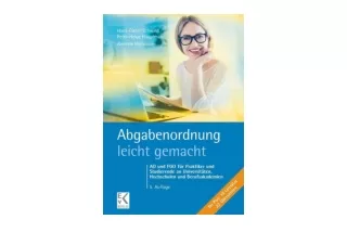 Ebook download Abgabenordnung Leicht Gemacht Ao Und Fgo Fur Praktiker Und Studie