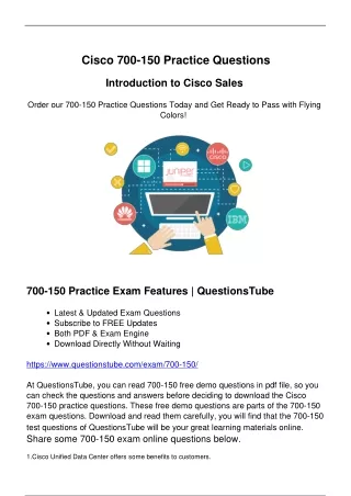 Certified Cisco 700-150 Exam Questions-Download Actual 700-150 PDF for Learning