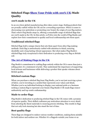 outdoor flags